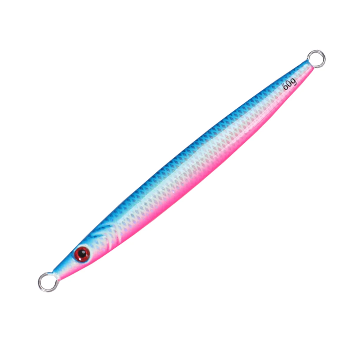 Señuelo de plantilla de Metal luminoso con láser de fundición larga, 40g, 60g, 80g, plantilla de caída rápida, sardina, macekrel, cebo de pesca, cebos de Jigging de agua salada - imagen 3