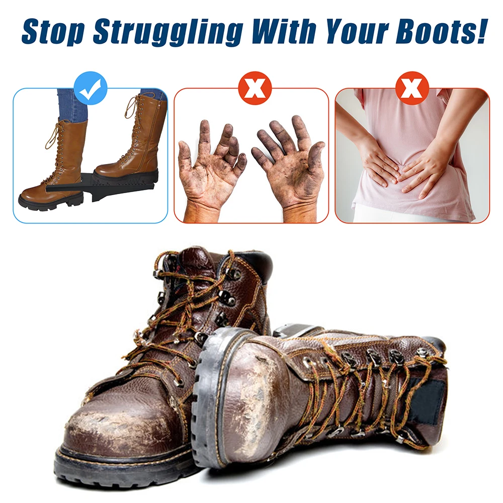 Extractor de botas, removedor de zapatos, gato de botas con agarre resistente, extractor de botas de plástico, ayudante para botas de trabajo de cazadora de vaquero de goma, herramienta - imagen 5