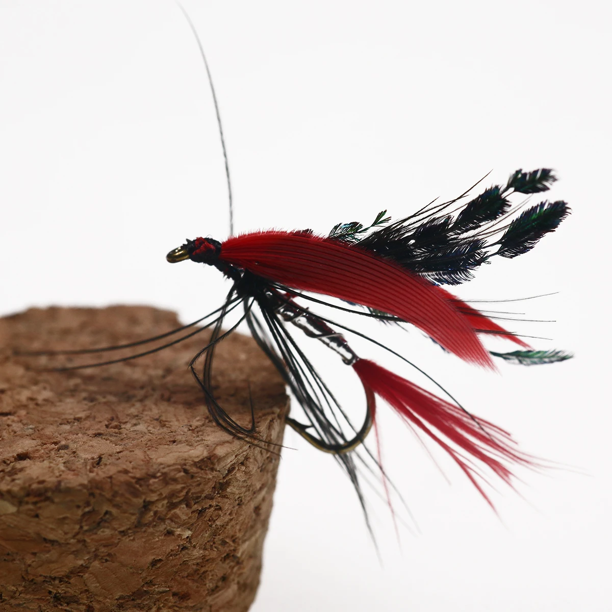 Cebo Artificial para pesca con mosca, cebo rojo de pavo real, trucha, Alejandria, 10 Uds. - imagen 4