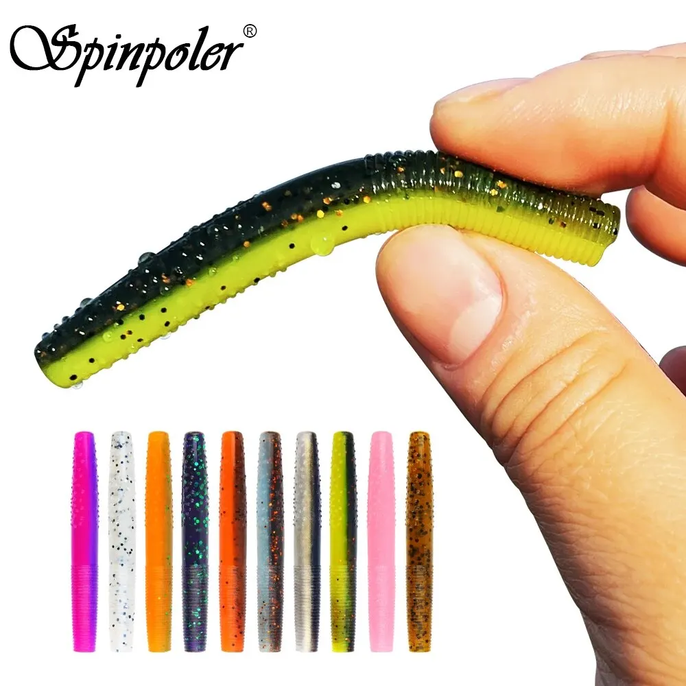 Spinpoler-Cebo blando de gusano gordo Senko, señuelo de pesca Artificial Swimbait, aparejo de Ned, gancho loco, TPR flotante, Dropshot, aparejos sin peso - imagen 2