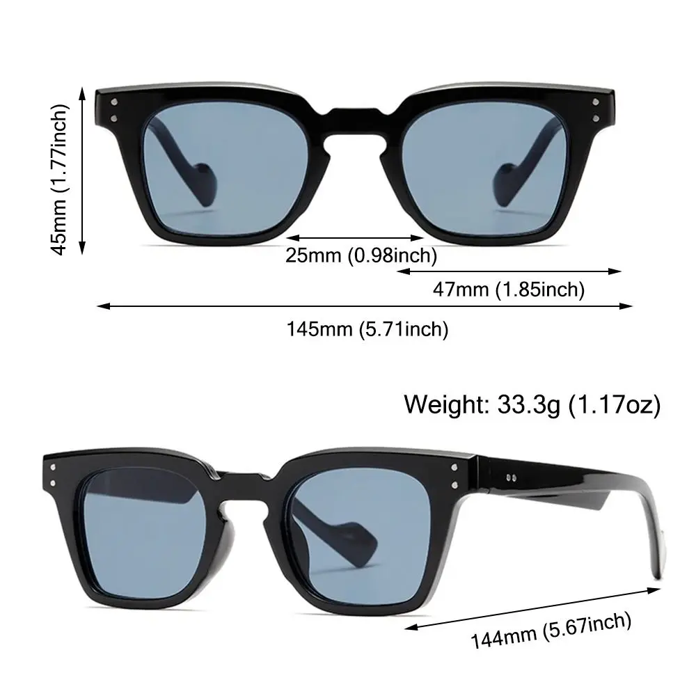 Gafas de sol cuadradas Retro Punk, protección UV400, Y2K, remaches, gafas de sol Vintage para mujeres y hombres - imagen 5