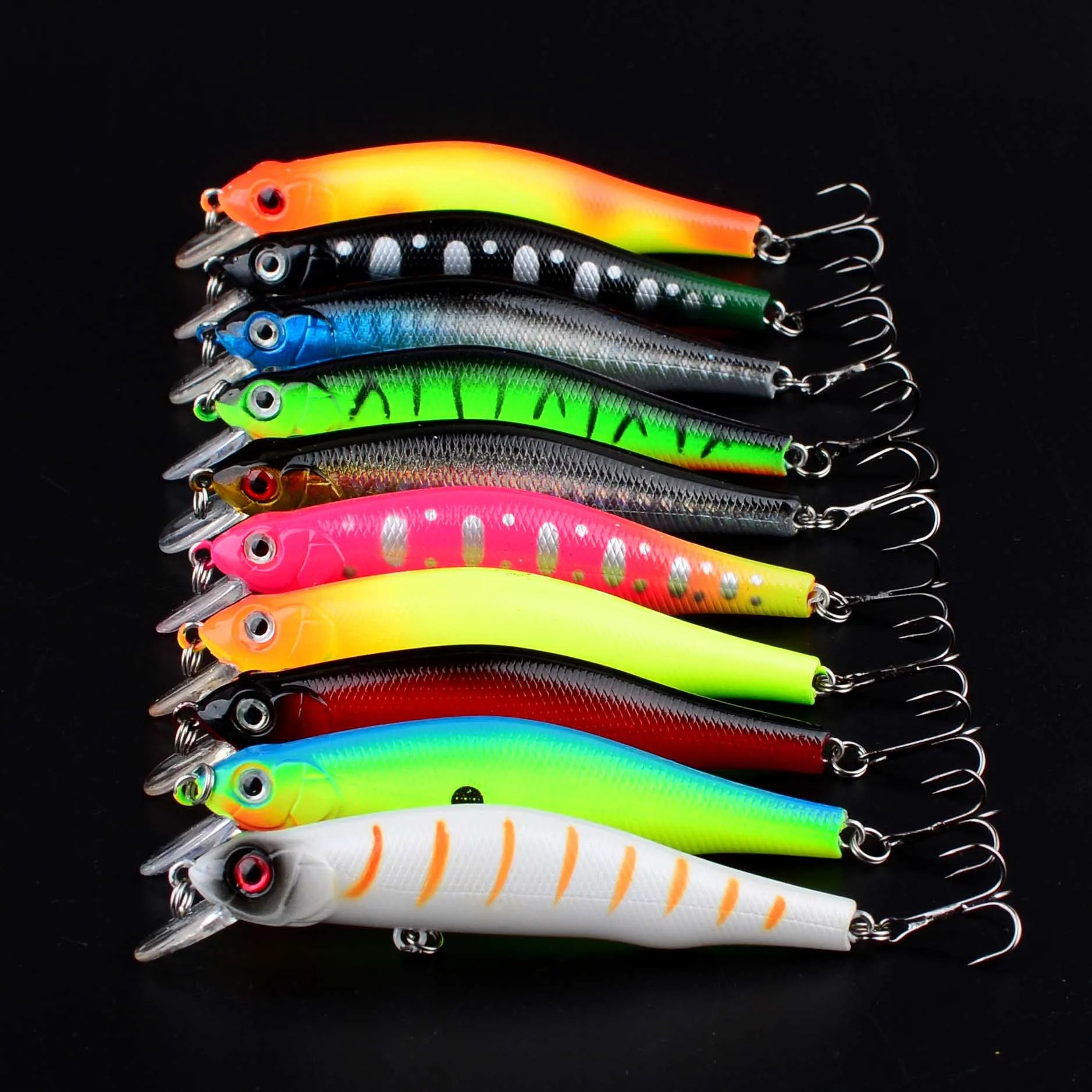 Señuelo Minnow flotante con anzuelo triple – Cebo duro para lubina - imagen 3