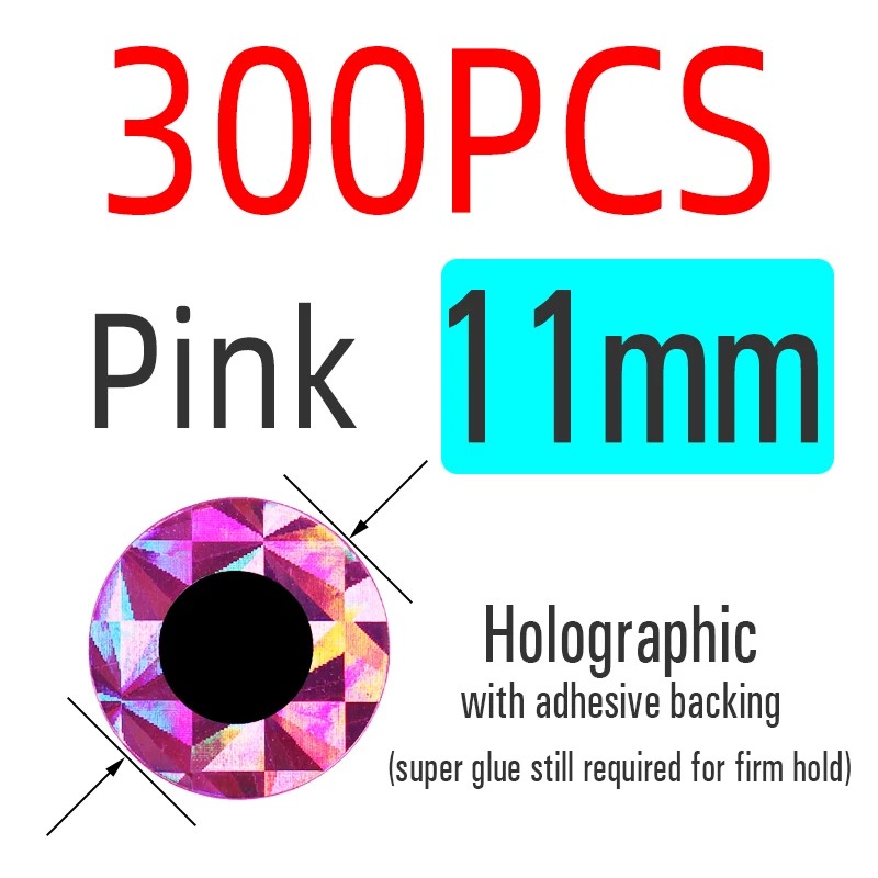 11mm Pink 300pcs