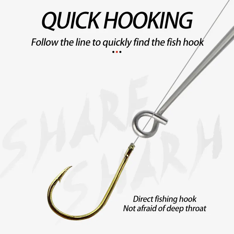 Herramienta de pesca de acero inoxidable, dispositivo de extracción rápida de anzuelos, Extractor de seguridad para agua salada, equipo de pesca - imagen 5