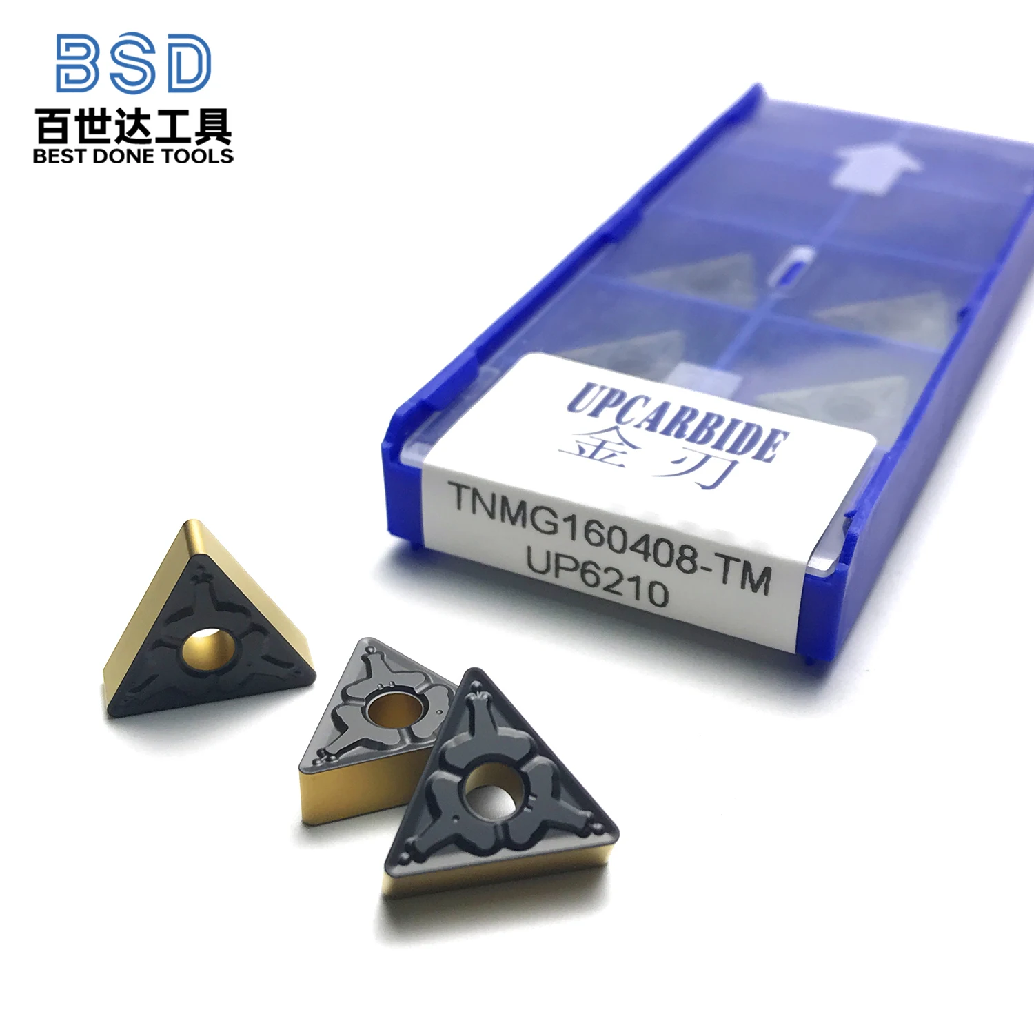 10 unids/caja UP6210 TNMG160408-TM insertos de carburo-torno CNC corte semiacabado para acero/hierro fundido