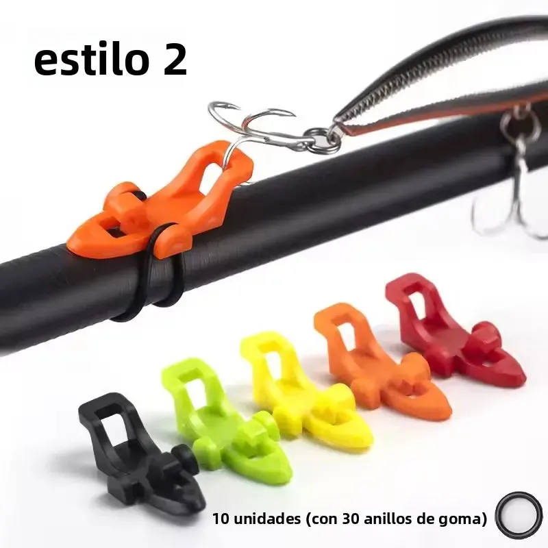 Gancho para caña de pescar para niños, soporte para cebo, accesorios para señuelos, anzuelos de plantilla, soporte de mantenimiento de seguridad, herramienta de pesca, 10 Uds. - imagen 4
