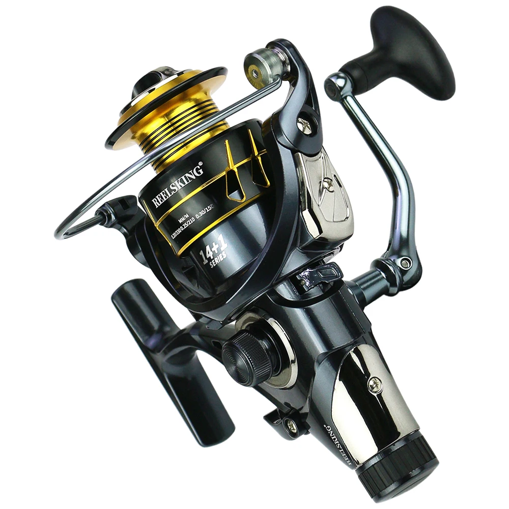 Carrete de Pesca de alta calidad, serie 3000-6000, Metal, máxima resistencia, 8KG, Mango antideslizante, negro, duradero - imagen 3