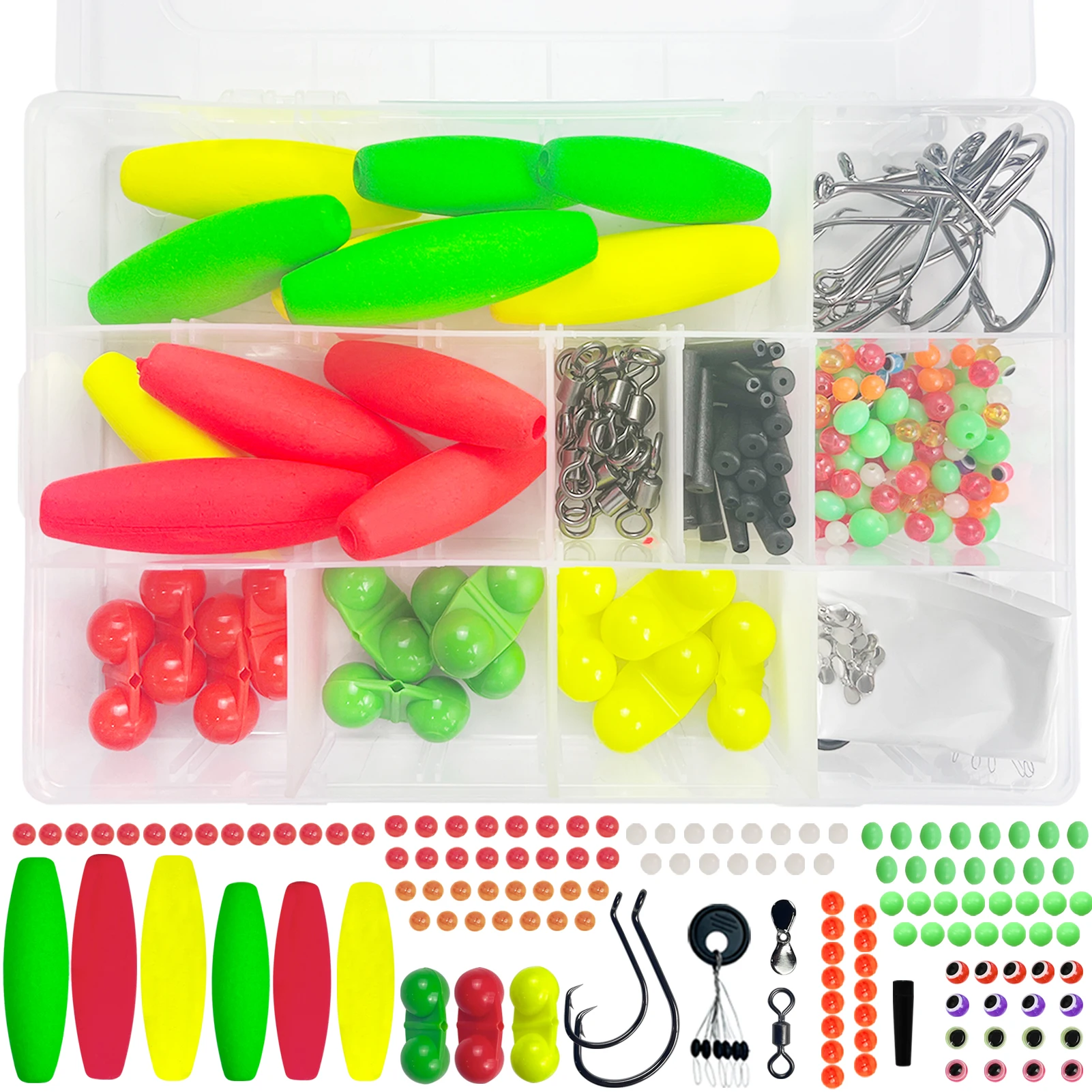 FREE FISHER Kit de flotadores con emerillones y anzuelos - imagen 3