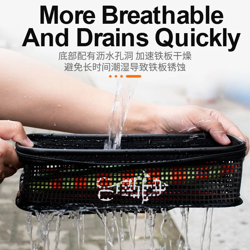 OBSESSION BK099 255g M L bolsa de señuelo de plantilla de pesca multifuncional de gran capacidad bolsas de pesca de señuelos de Jigging de Metal impermeables al aire libre - imagen 5