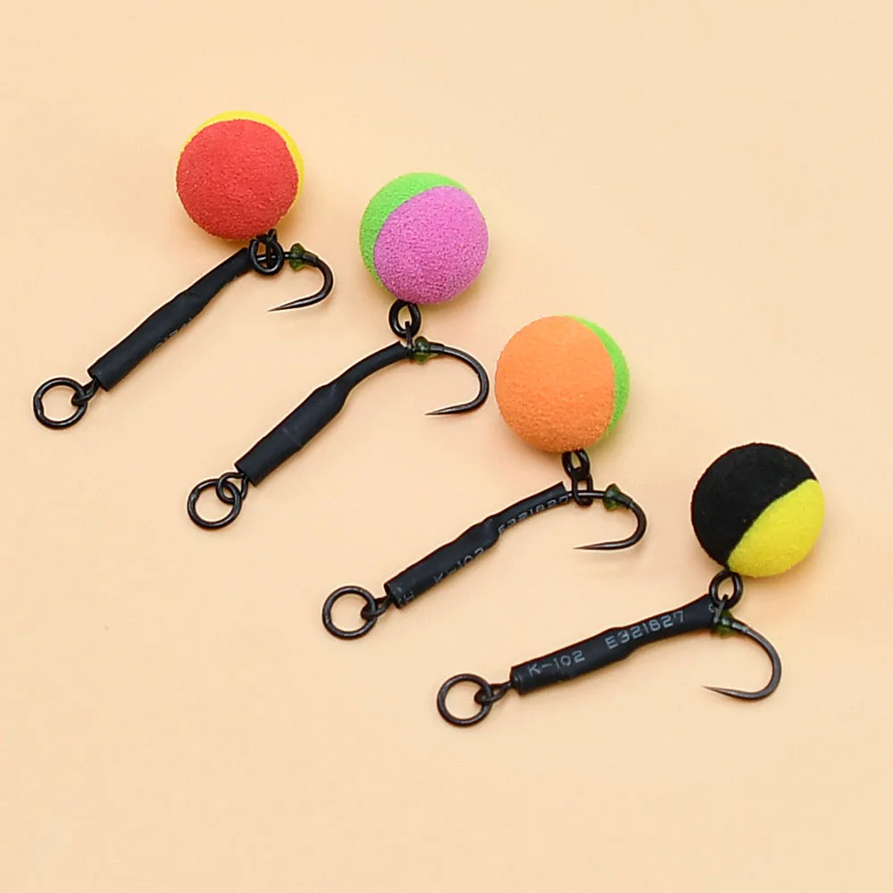 20 unids/caja Señuelos de Pesca de carpa, Boilies emergentes, cebos, bola de espuma, método de aparejo Ronnie, Señuelos de Pesca, aparejo de pelo para pesca de carpa - imagen 5