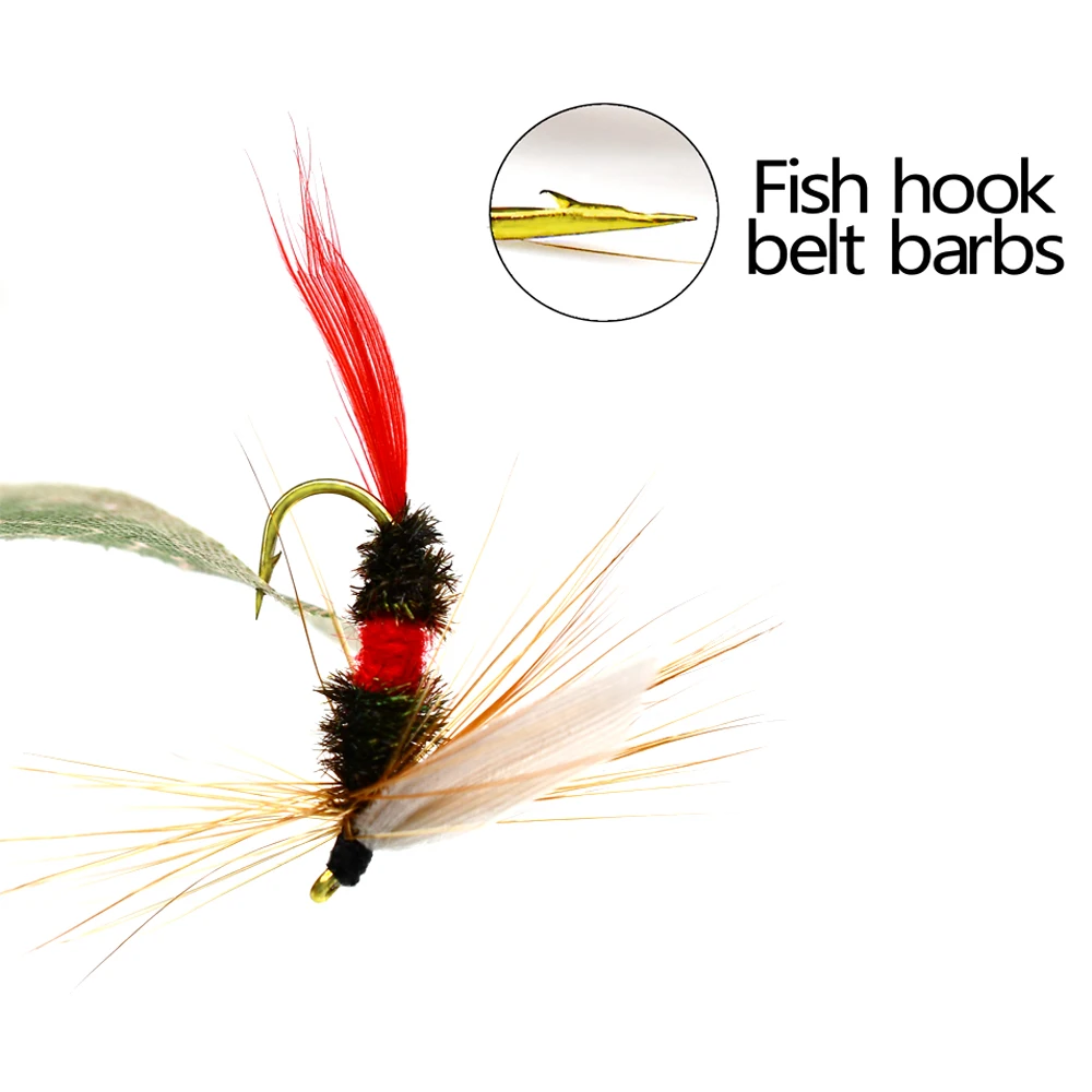 MNFT 10PCS 10 #   Royal Wulff moscas secas para pesca de trucha moscas Coachman pesca aparejos de pesca con mosca - imagen 5