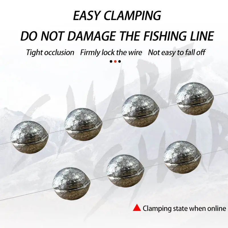 Juego de pesas de pesca de piezas, herramientas de pesca extraíbles redondas, pesas de plomo de tiro dividido, equipo de pesas, 110 - imagen 4