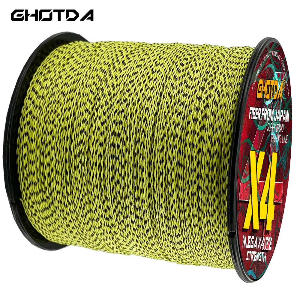 GHOTDA 300M 4 hebras 10-80LB PE alambre de pesca trenzado multifilamento Invisible súper fuerte línea de pesca moteada Japón Multicolor - imagen 4