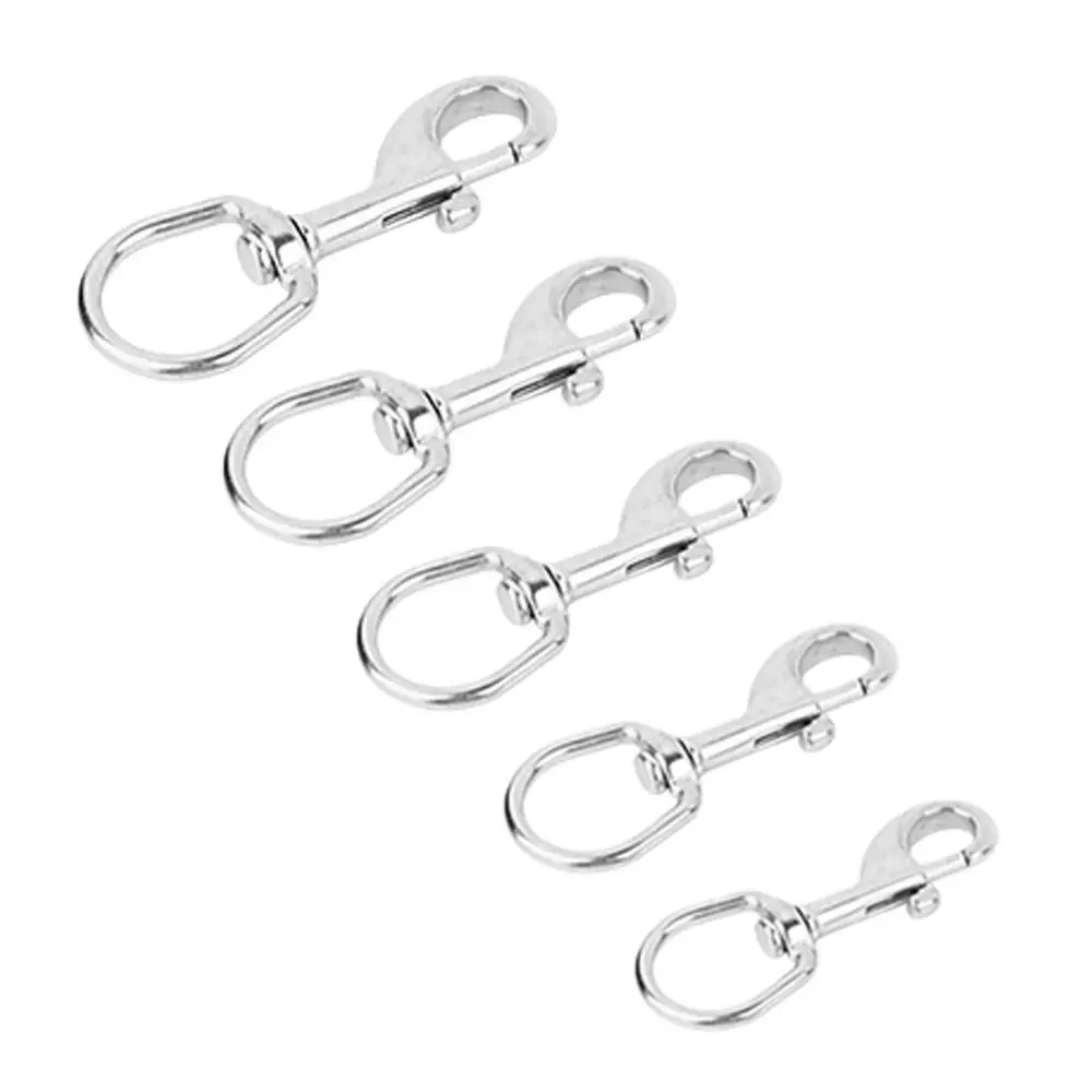 LLavero de gancho de resorte de liberación rápida de acero inoxidable, herramienta para exteriores, hebilla colgante EDC, mosquetón, hebilla de cinturón, 8 tamaños - imagen 3