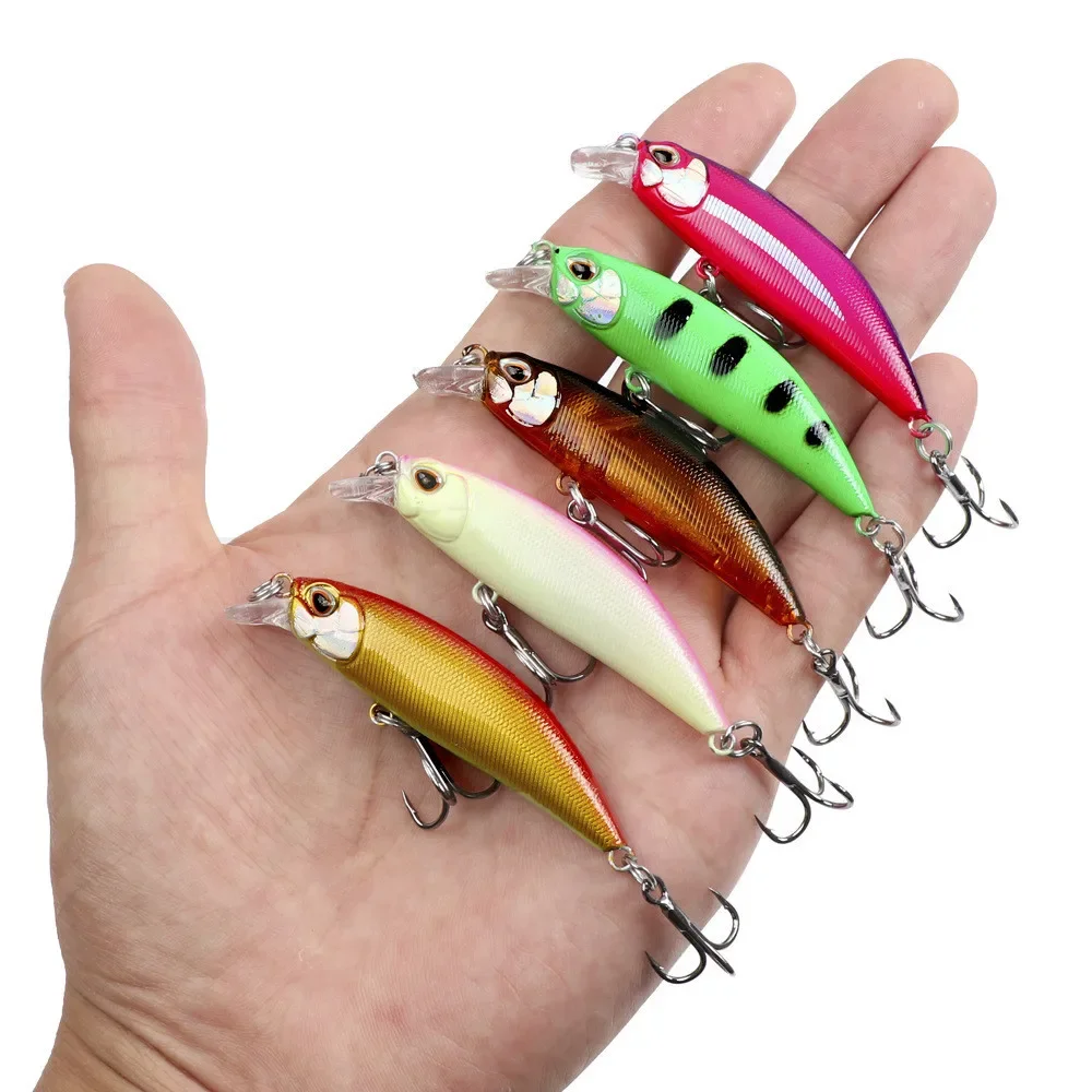 Señuelo de pesca de 7cm/8g, gambas fantasmas Minnow que se hunden, anzuelo de ranura de sangre fortalecedor para besugo trevaly Tarwhine - imagen 5