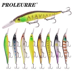 Señuelo de pesca de pececillo que se hunde, 13,5 cm, 15,5g, cebos artificiales duros de plástico Wobbler con gancho para aparejos de Lucio, carpa, 1 ud.