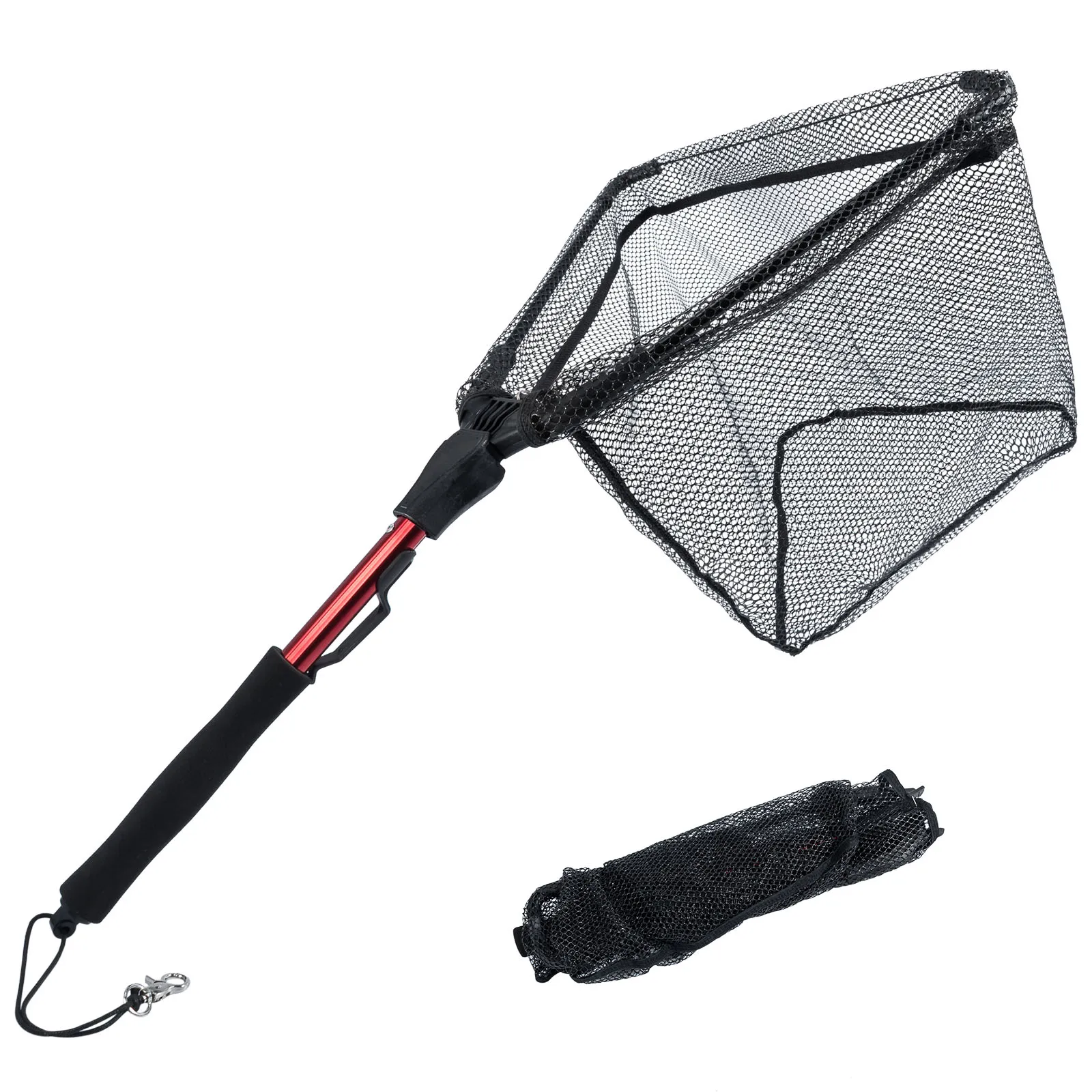 Red telescópica de pesca de aluminio con empuñadura antideslizante - imagen 2