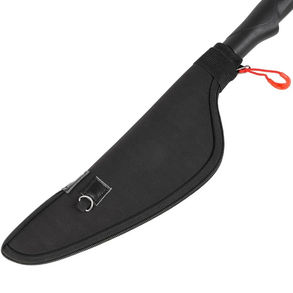 Cubierta de punta de caña de pescar EVA duradera, apertura de cremallera grande, Protector de punta negra, cubierta de anillos guía, protección de herramientas de pesca - imagen 2