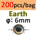 200pcs 6mm EARTH