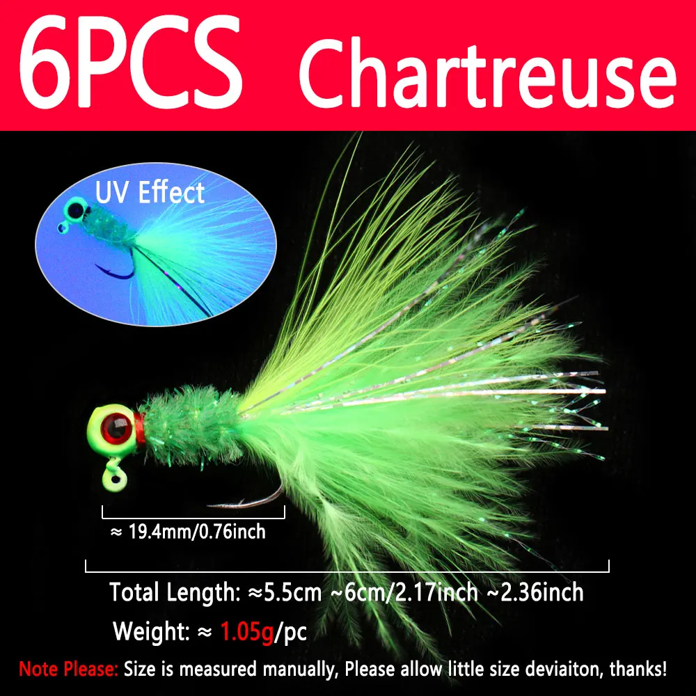 6pcs Chartreuse