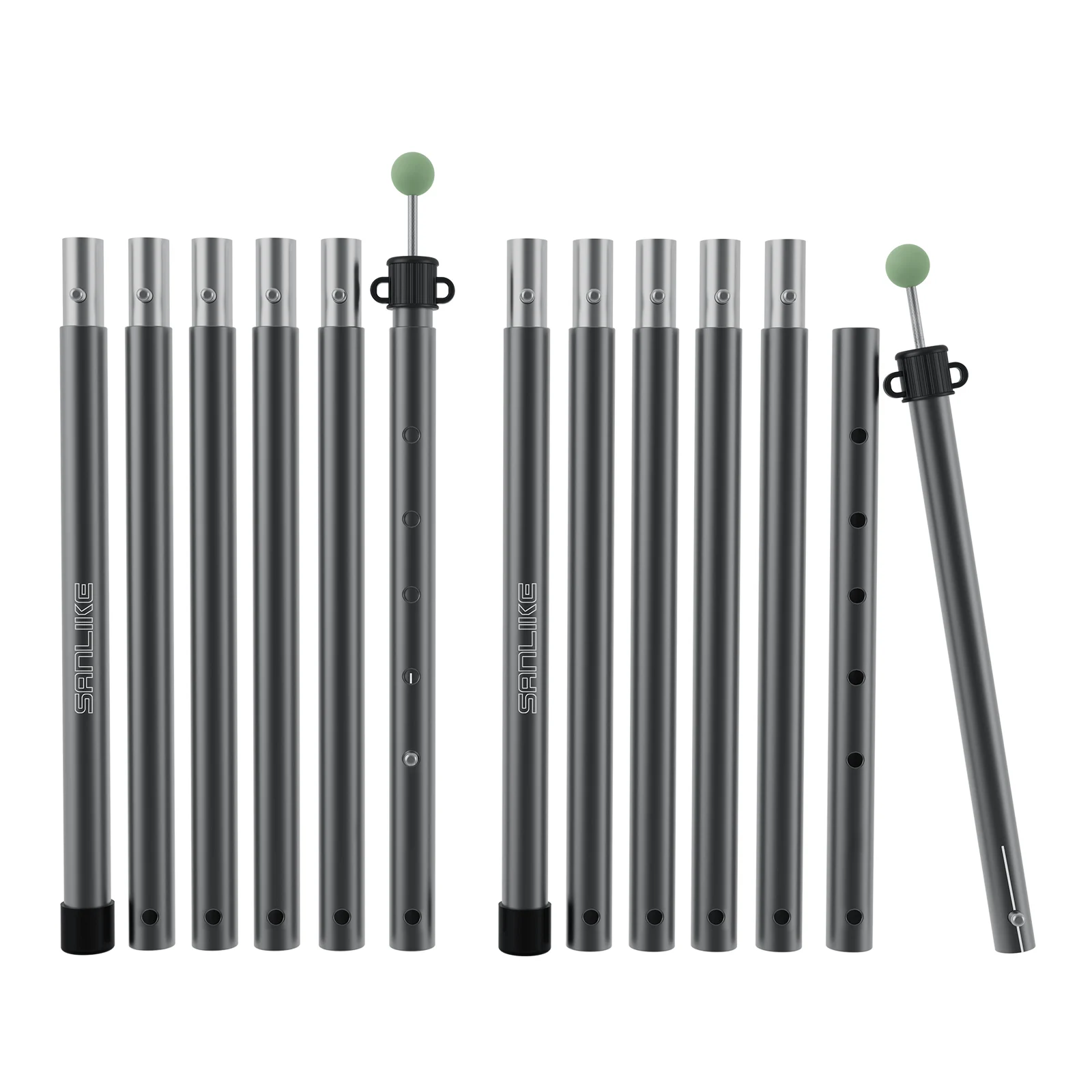 Poste para toldo SANLIKE – Aluminio 240 cm 25 mm con pulsador