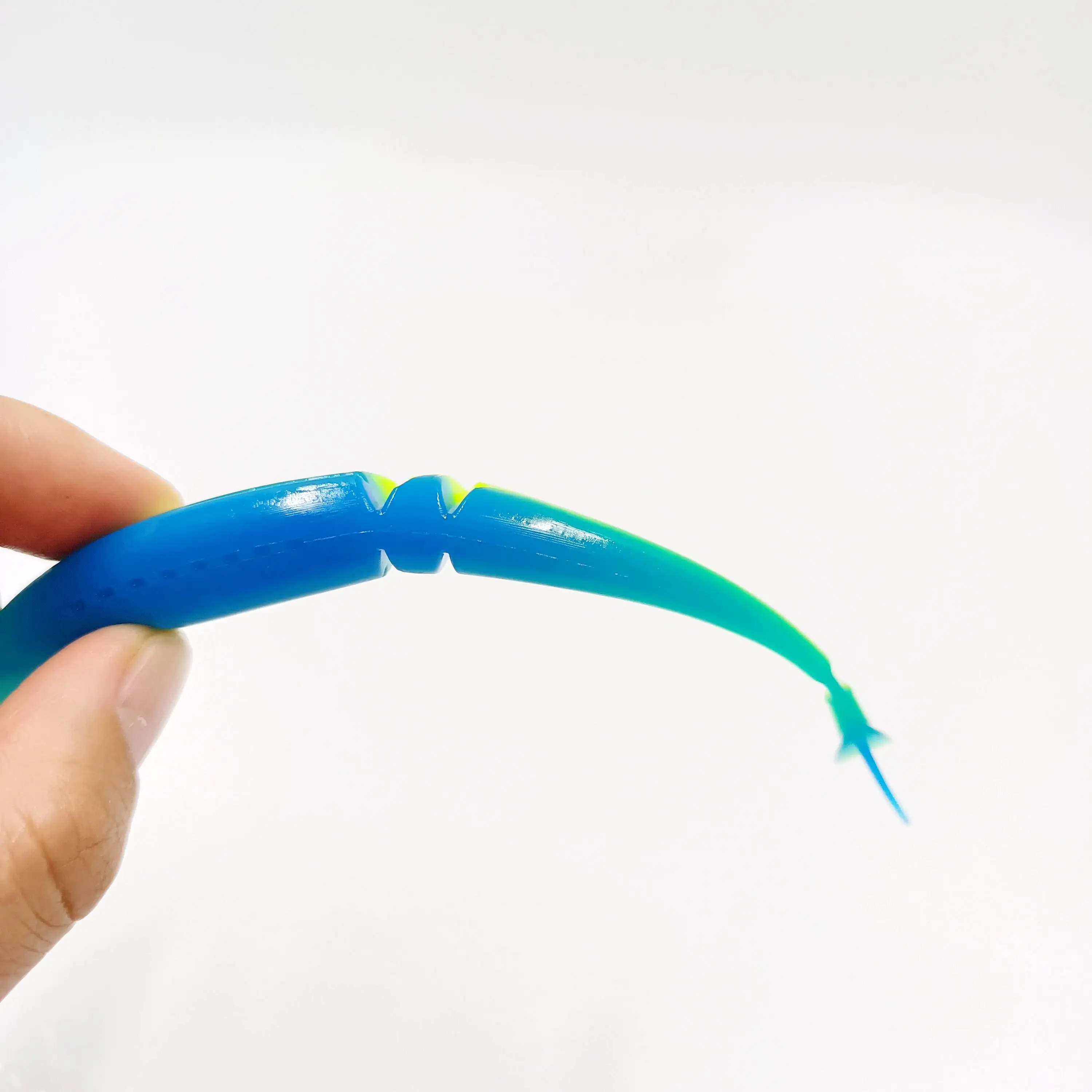 DUODUOYU 5 unids/bolsa señuelo de pesca suave segmentado grande 12cm 9,9g señuelo de plástico suave Shad señuelo Swimbait equipo de pesca de lubina aritical - imagen 5