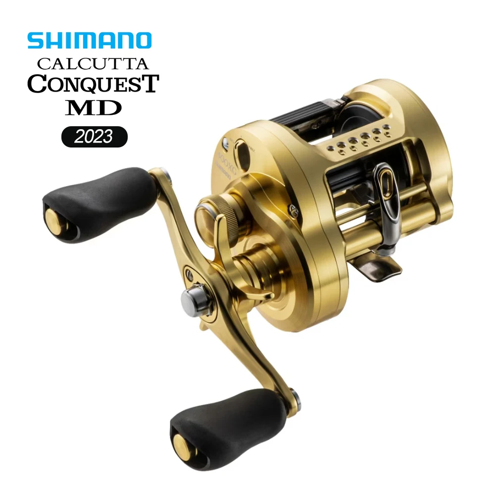 Shimano Original 2022 Calcutta Conquest MD serie Baitcasting tambor carrete de pesca relación de engranaje 7,5: 1 11/1BB Max Drag8kg SVS MD Tune - imagen 2