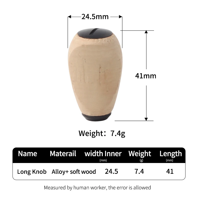 Ruke 1 pieza de carrete de pesca perilla de madera Baitcasting carrete giratorio mango perilla incluye 2 uds rodamientos accesorio de carrete DIY para tipo Sh/Dai - imagen 2