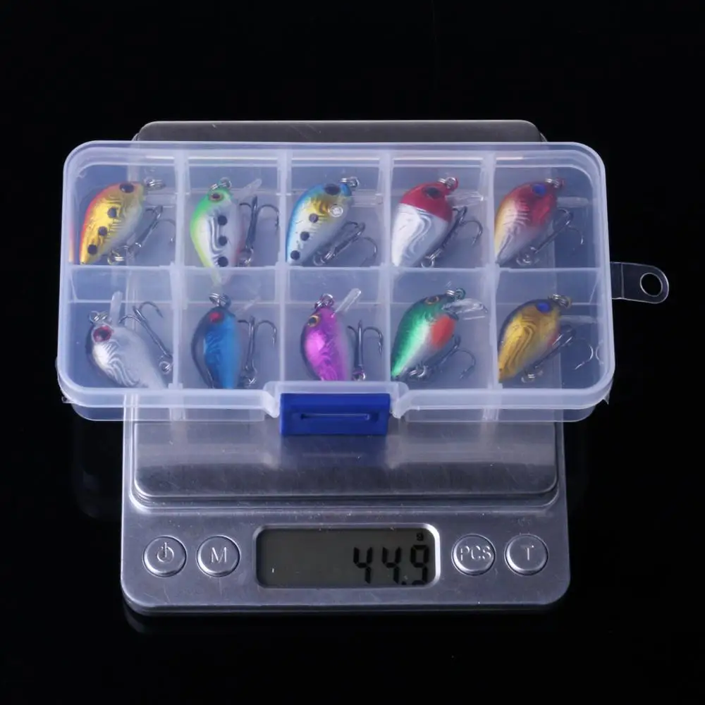 Mini Señuelos de Pesca Crankbait, cebo duro Artificial que se hunde, 2,6 cm, 1,6g, Swimbait Wobblers, juego de Señuelos de Pesca de carpa, 10 unidades por lote
