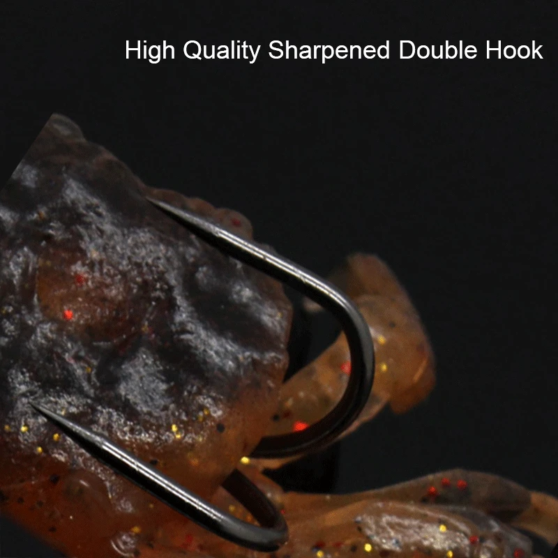 Cebos de cangrejo biónico, cebos de cangrejo simulado, Señuelos de Pesca artificiales, aparejos, cebos, anzuelo doble afilado, cebo Crankbaits de silicona suave - imagen 5