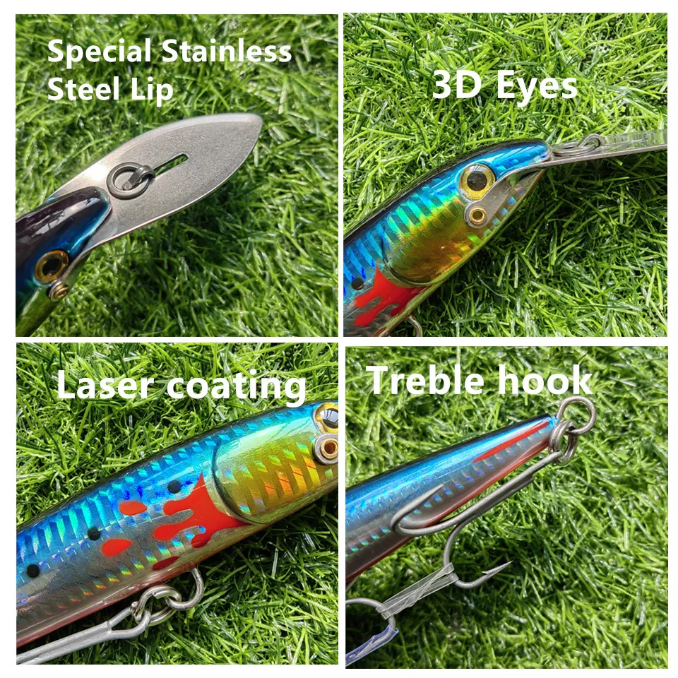 Señuelo de pesca de pececillo de fundición a curricán, 130mm, 32g, 185mm, 60g, 225mm, 76g, cebo duro Artificial para Señuelos de Pesca de barcos de mar - imagen 2