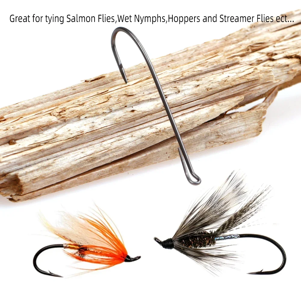 Anzuelos de mosca Wifreo SL53UAP – Vástago largo 3X para trucha salmón - imagen 3