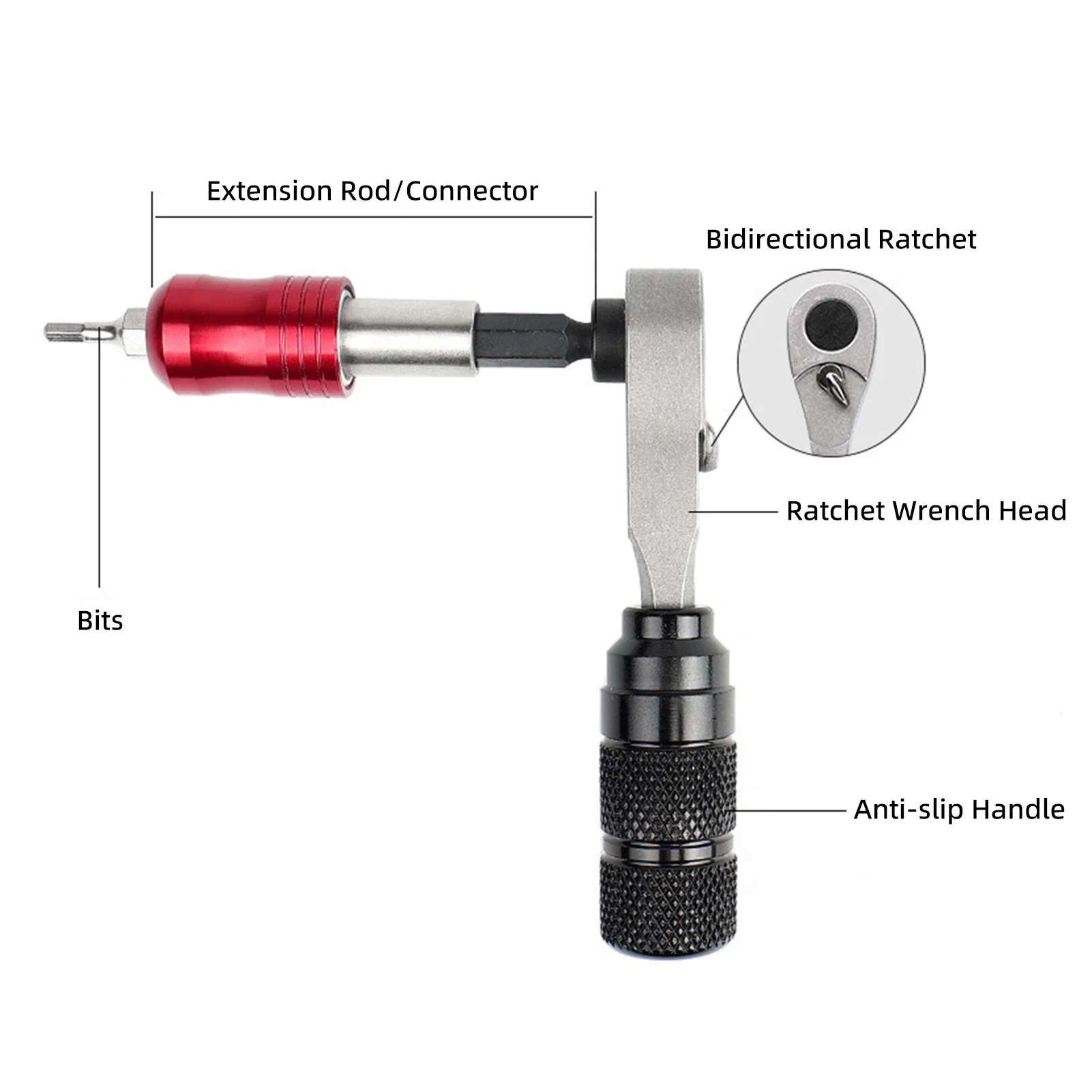 Juego de Kit de reparación de neumáticos de bicicleta, llave de trinquete de 72 dientes, Kit de herramientas multifuncional portátil para bicicleta con bolsa de almacenamiento para bicicleta de montaña y carretera - imagen 4