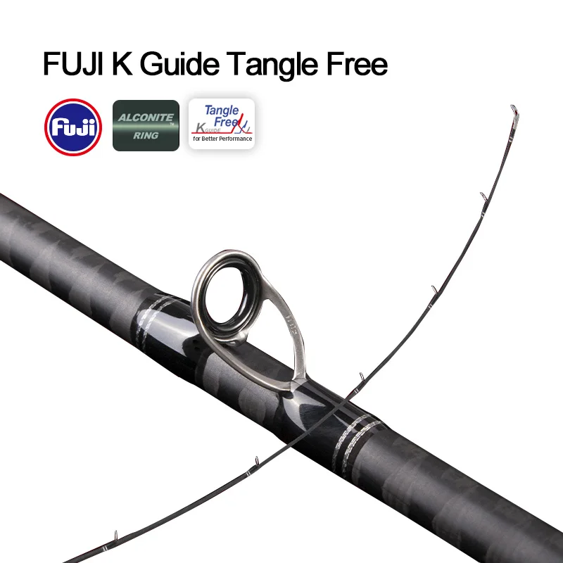 PURELURE VIKAS-caña de pescar giratoria Fuji Ring F XF, señuelo de acción, asiento de carrete Fuji de alto carbono, caña de pescar para Lucio - imagen 4