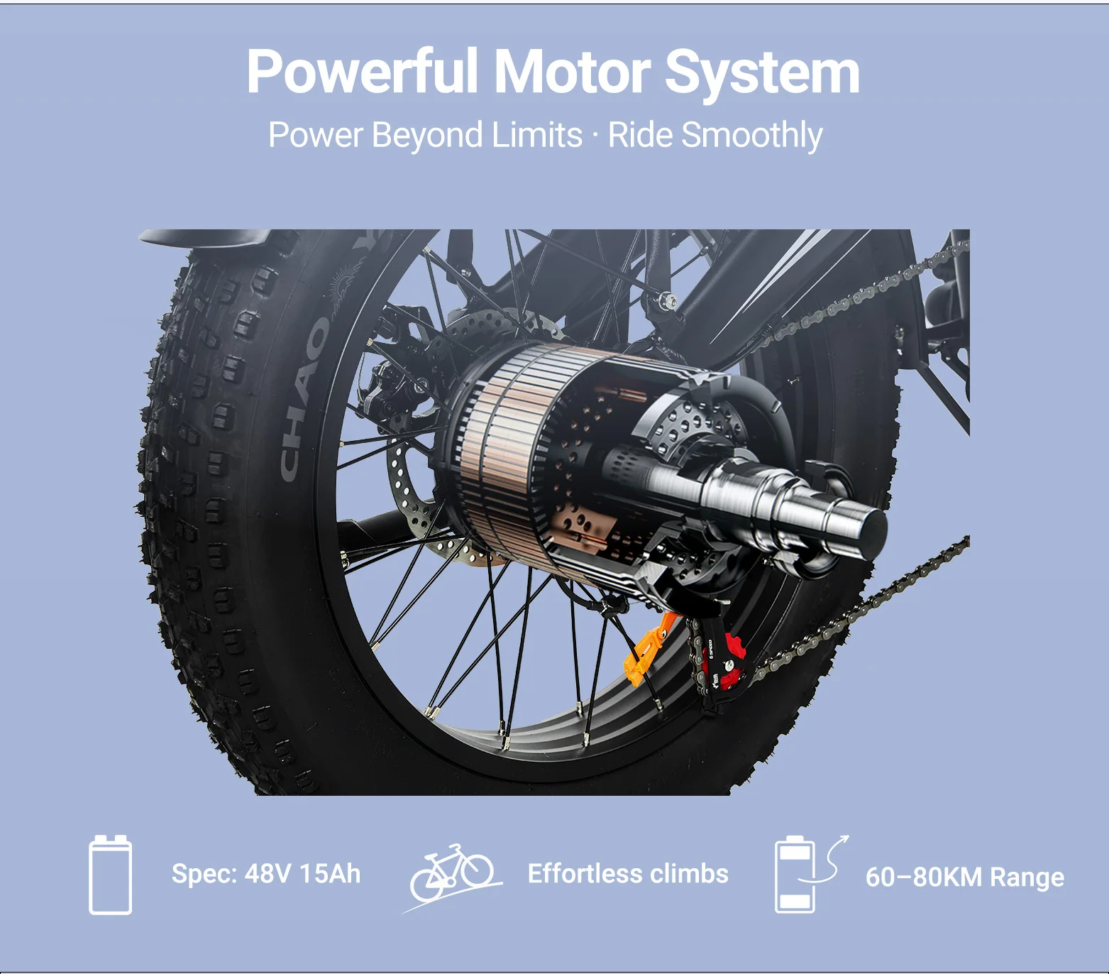 Bicicleta Eléctrica Pixar Star1 – Fat Bike Montaña 20x4, Batería 48V - imagen 4