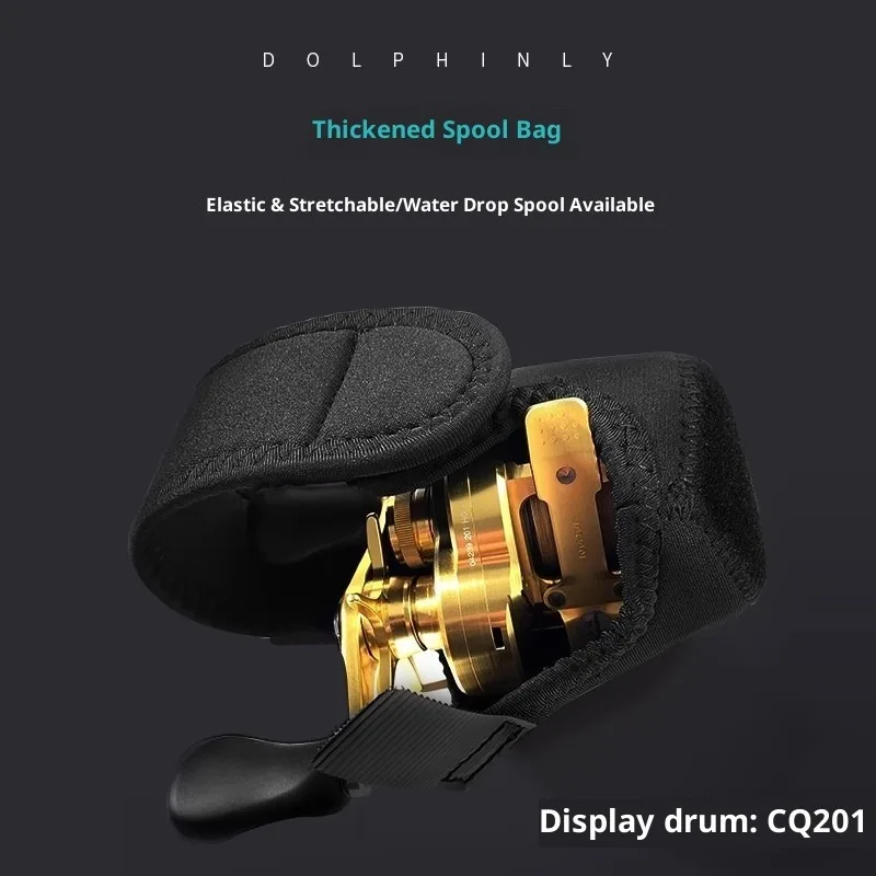 QAJTAO Luya Waterdrop rueda giratoria bolsa de almacenamiento bolsa de rueda de pesca paquete varilla cinturón cubierta protectora tapa de varilla bolsa de rueda de tambor - imagen 2