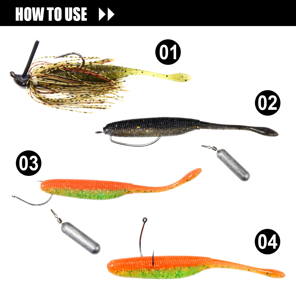 Spinpoler Stick gusano Softbait señuelo de pesca cola recta salada 75mm 90mm 110mm natación perfecta plásticos sueño Shot suave 10 Uds - imagen 5