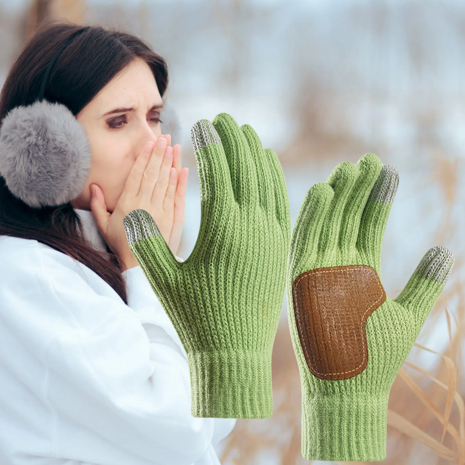 Guantes de pesca de invierno, guantes de felpa gruesos para ciclismo, pesca, Camping, esquí, manoplas de terciopelo antideslizantes, accesorios deportivos - imagen 3