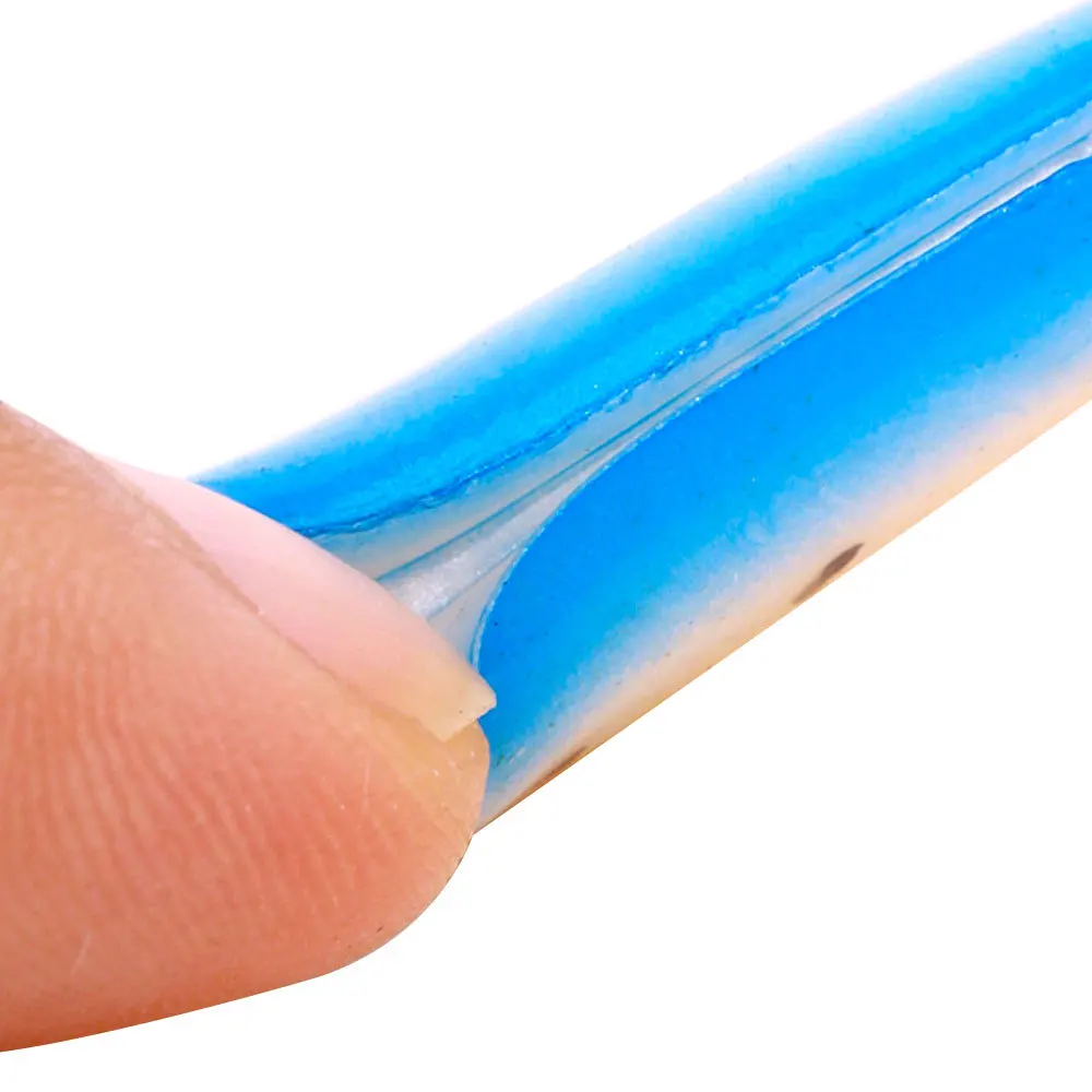 9 cm/4,1g Softbait 6 uds agua salada sábalo Swimbait pececillo negro vinilo gusanos plantillas silicona cebo Artificial aparejos de pesca - imagen 4