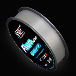 FTK Línea de Fluorocarbono para Mosca Rosa Súper Suave Fibra Carbono