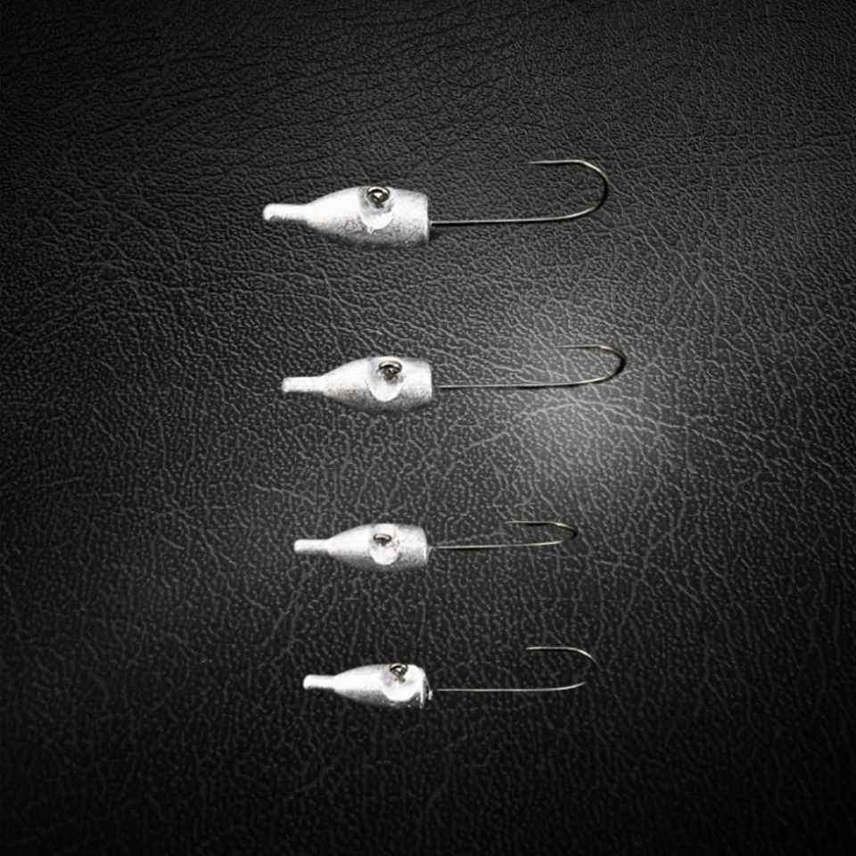 MUKUN Jig Head-anzuelo de gusano AJING, 10 piezas, gancho de púas, trucha, señuelo suave, anzuelo de pesca Rockfish - imagen 3
