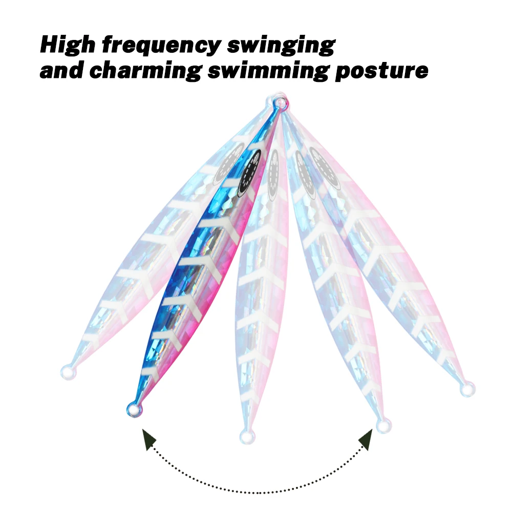 TOLU nuevo plantilla de Metal de hundimiento lento 120g 150g 200g 250g 300g plantillas de caída de hundimiento lento de fundición larga señuelo de pesca de aguas profundas de agua salada - imagen 3