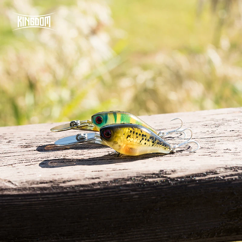 Kingdom Crankbaits-Señuelos de pesca, 5g, 50mm, hundimiento lento, columpio de pececillo, manivela pequeña, cebos artificiales, Wobblers duros para lubina y trucha - imagen 5