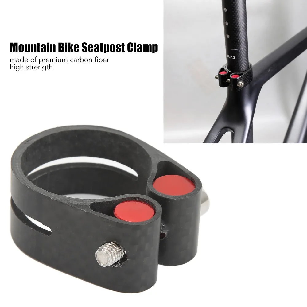 Abrazadera de Tija de Sillín de Bicicleta de Aleación de Aluminio, Ligera, Negra, de 31.8mm/34.9mm de Diámetro, para Tija de Sillín de Fibra de Carbono - imagen 3