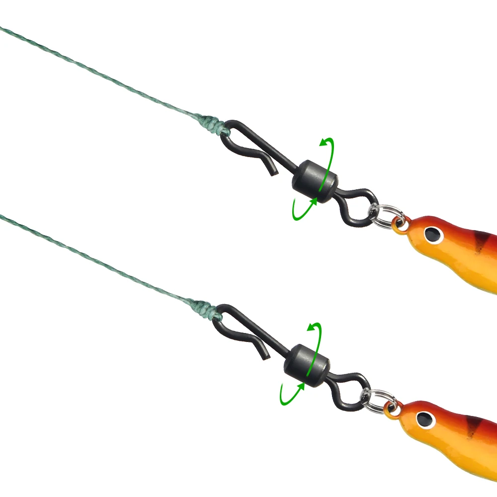 DNDYUJU-aparejos giratorios de cambio rápido para carpas, accesorios de pesca de carpa, 30 piezas, color negro mate - imagen 3