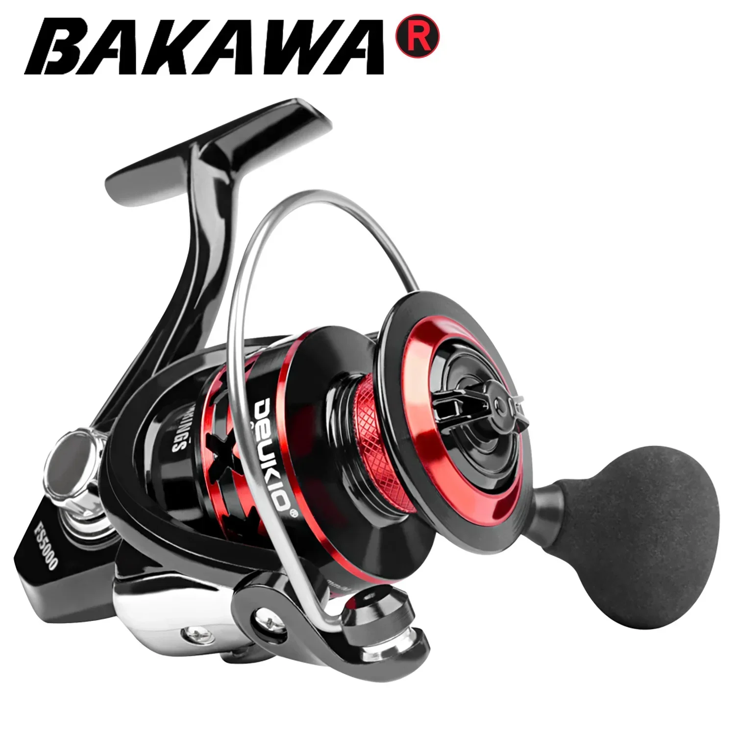 BAKAWA-carrete de pesca FS Serie 2000-7000, 10kg, arrastre máximo 5,2: 1, carrete de Metal de alta velocidad, rueda giratoria para carpa de agua dulce/salada - imagen 3