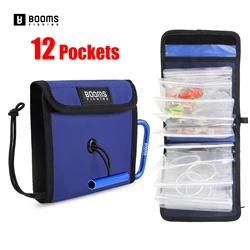 Booms-bolsa de almacenamiento de accesorios para aparejos de pesca, 12 bolsas de transporte transparentes, aparejos de pesca de carpa, aparejos, billetera, accesorios de herramientas de pesca