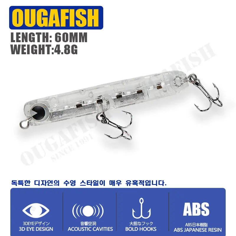 Cebo de lápiz de hundimiento 60mm 4,8g Wobbler trucha Isca Artificial caballa Micro mar señuelo de pesca sábalo lubina equipo de pesca - imagen 3