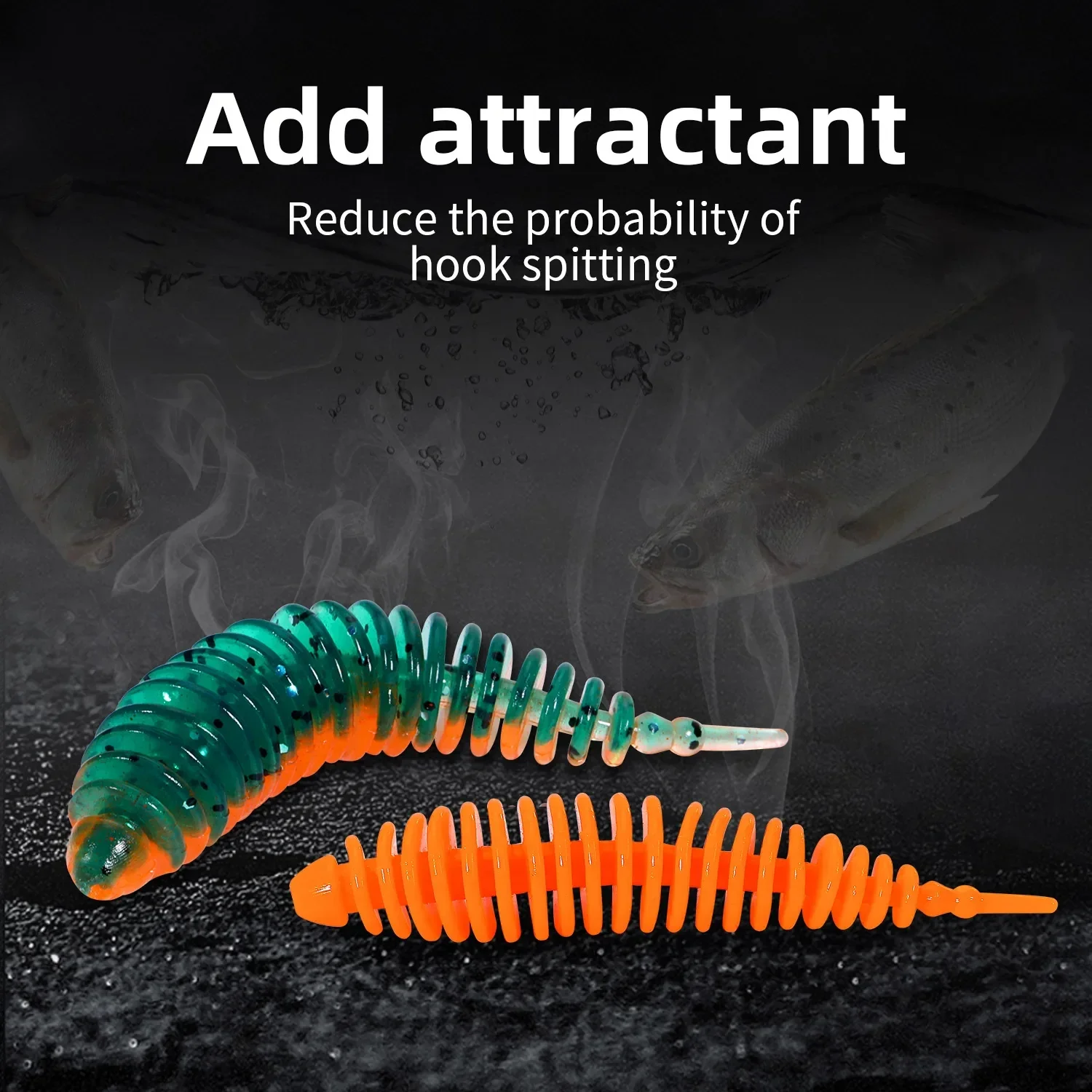 Sougayilang nuevo 20 piezas Pesca pequeño cebo de gusano señuelo Tanta 40mm 60mm 0,4g 2g Leurre Peche calamar aparejos de pesca lubina Pike - imagen 4