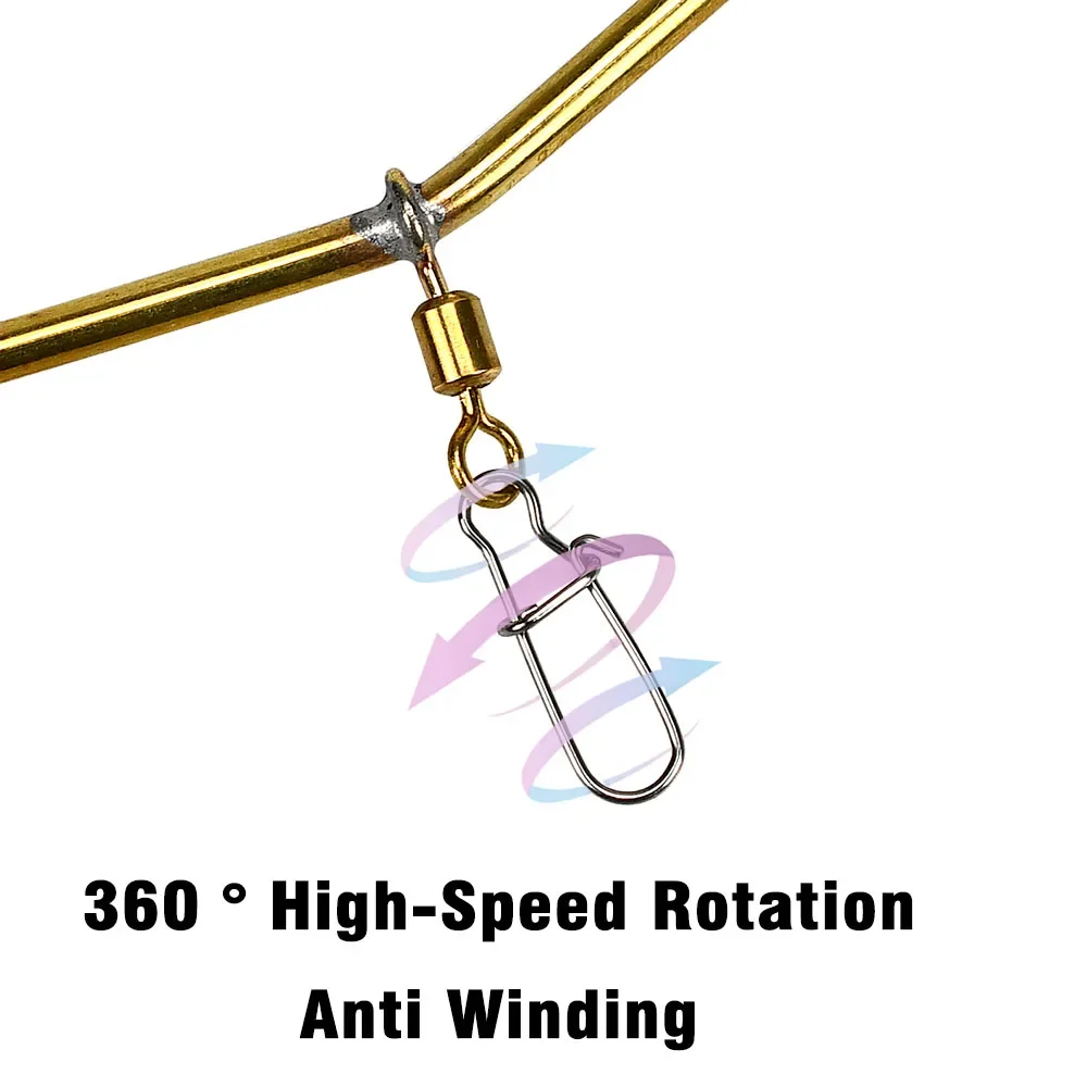 MNFT-soportes de equilibrio de tubo de latón para pesca en el mar, aparejos de pesca de carpa, antienredos de Metal, 25CM, 4 piezas - imagen 5